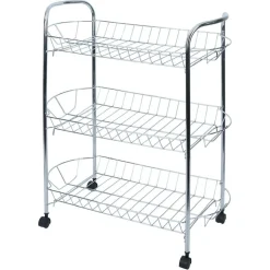Desserte en métal gris 3 niveaux - L.51xl.26,5xH.57cm < Gifi Clearance