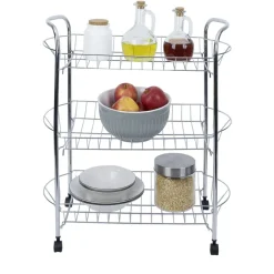 Desserte en métal gris 3 niveaux - L.51xl.26,5xH.57cm < Gifi Clearance