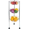 Desserte ovale 3 paniers inox H.70,5cm < Gifi Discount