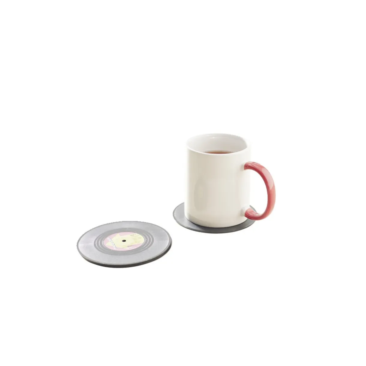 Dessous de verre forme vinyle Ø10,5cm 4 pièces < Gifi Sale