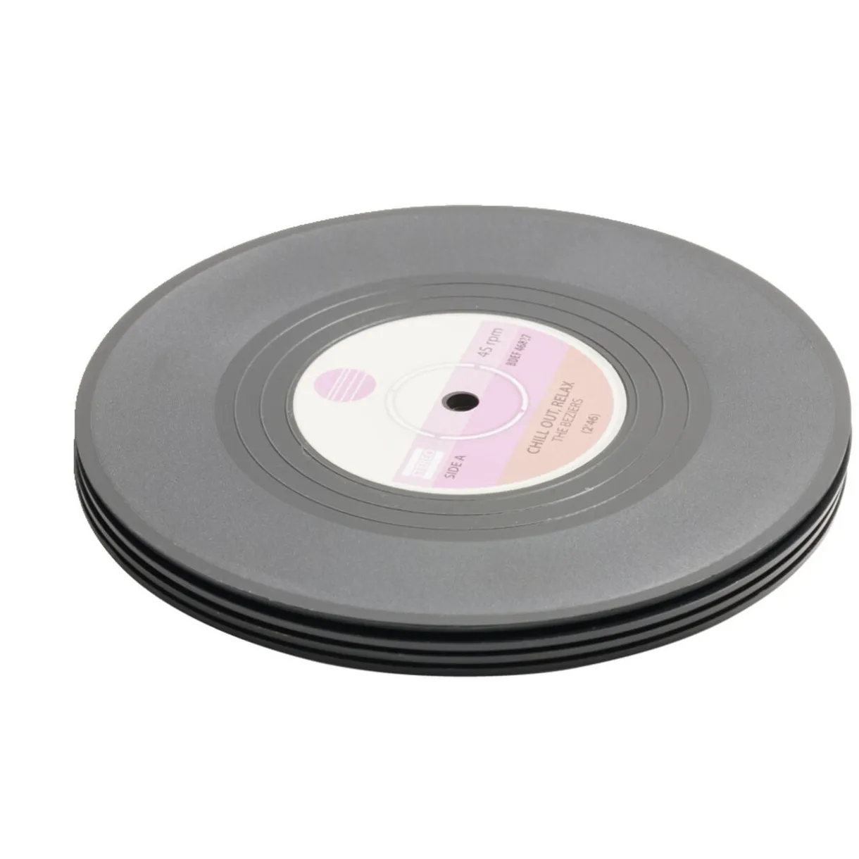 Dessous de verre forme vinyle Ø10,5cm 4 pièces < Gifi Sale