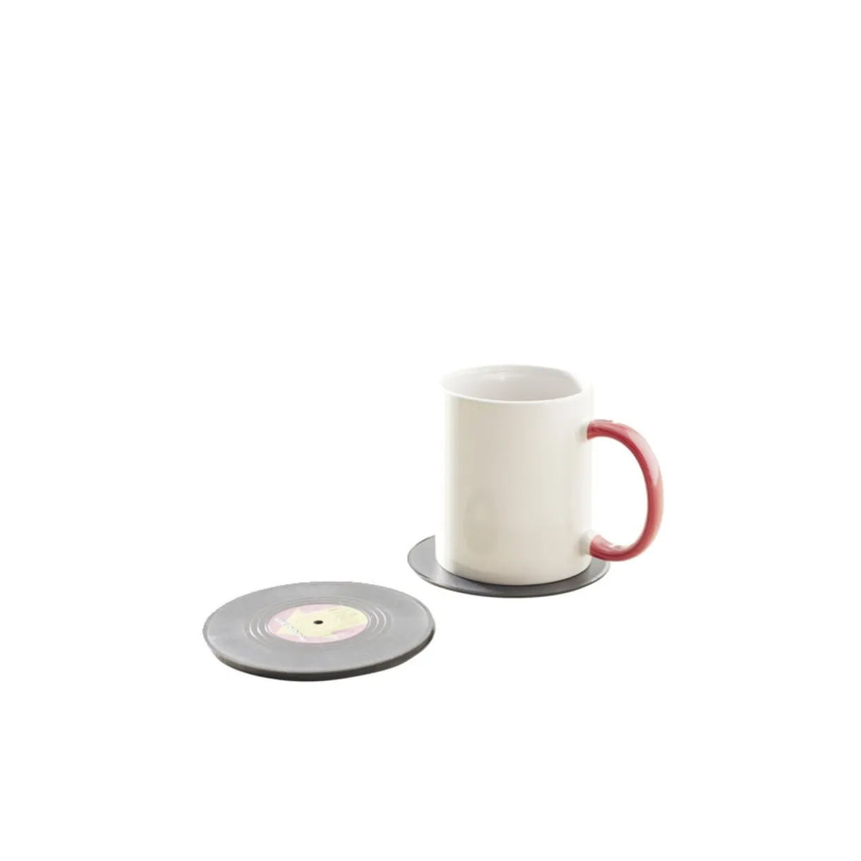 Dessous de verre forme vinyle Ø10,5cm 4 pièces < Gifi Sale