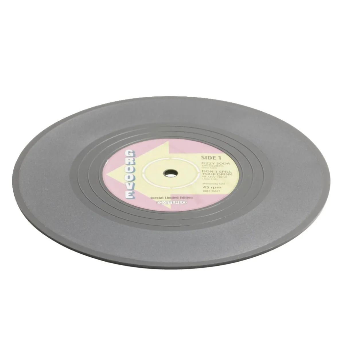 Dessous de verre forme vinyle Ø10,5cm 4 pièces < Gifi Sale