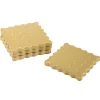 Dessous de verre x4 résine forme biscuit marron 10x10cm < Gifi Clearance
