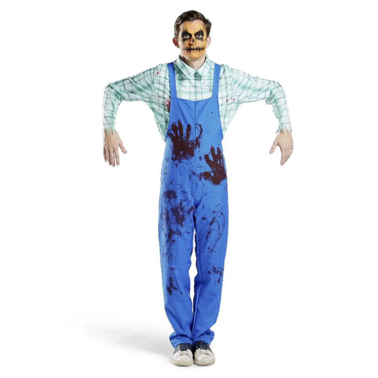 Déguisement adulte fermier assassin chemise et salopette taille unique < Gifi