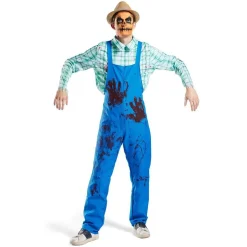 Déguisement adulte fermier assassin chemise et salopette taille unique < Gifi