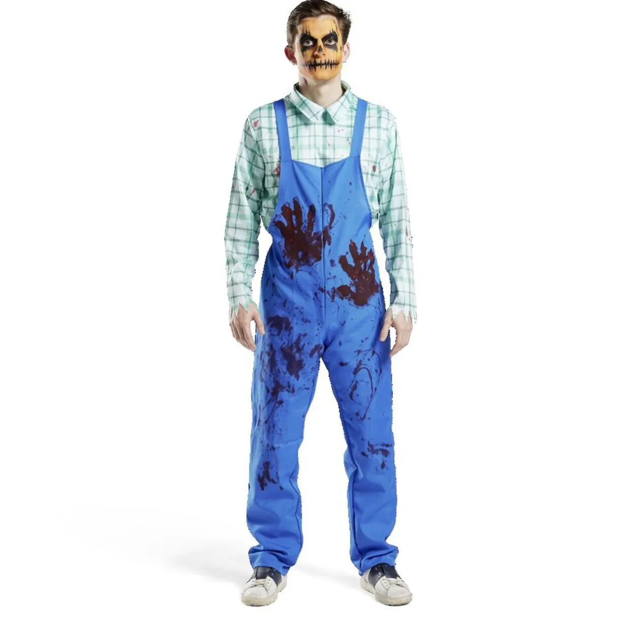 Déguisement adulte fermier assassin chemise et salopette taille unique < Gifi