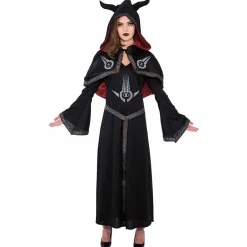 Déguisement adulte Halloween diablesse robe et cape - Taille L