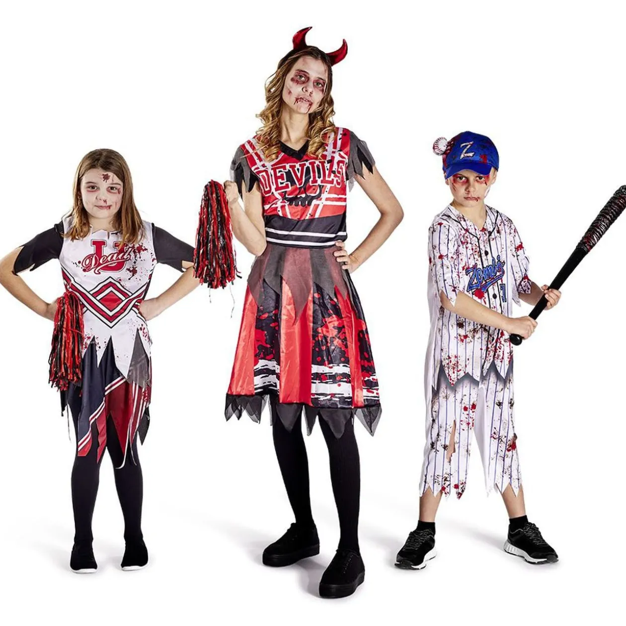 Déguisement adulte Halloween pompom girl robe et serre-tête - Taille L