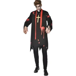Déguisement adulte Halloween prêtre zombie Taille unique < Gifi Discount