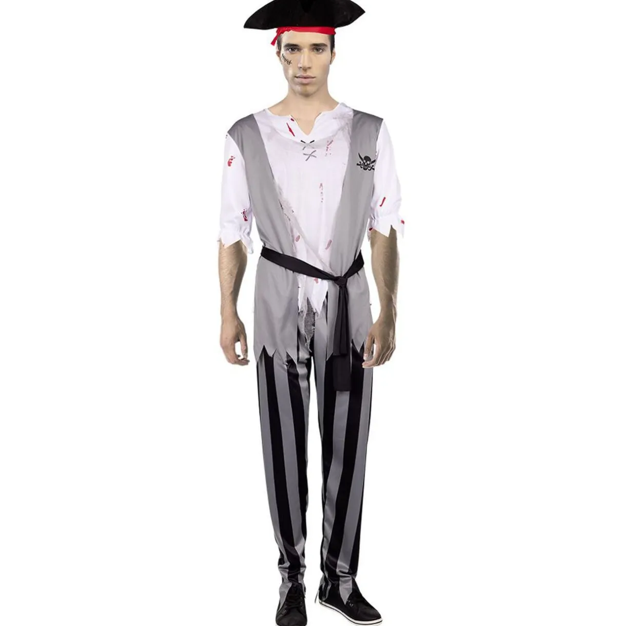 Déguisement adulte Halloween pirate tshirt pantalon Taille M/L < Gifi Best