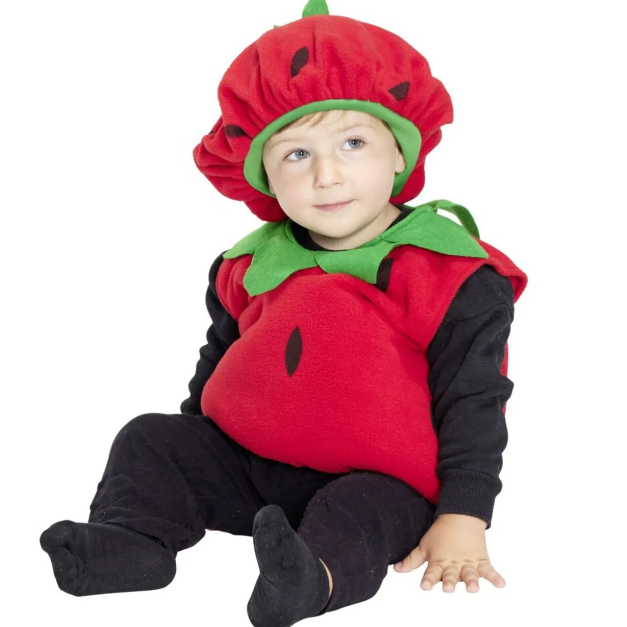 Déguisement bébé fraise bonnet et gilet 18/24mois