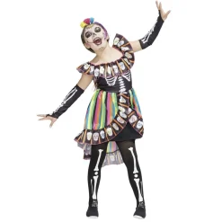 Déguisement enfant Dia de los Muertos squelette robe collant 7/10ans < Gifi Outlet