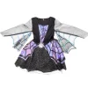 Déguisement enfant fille Halloween chauve-souris polyester violet 4/6ans