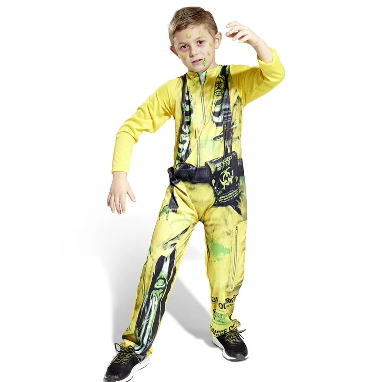 Déguisement enfant Halloween zombie radioactif 7/10 ans