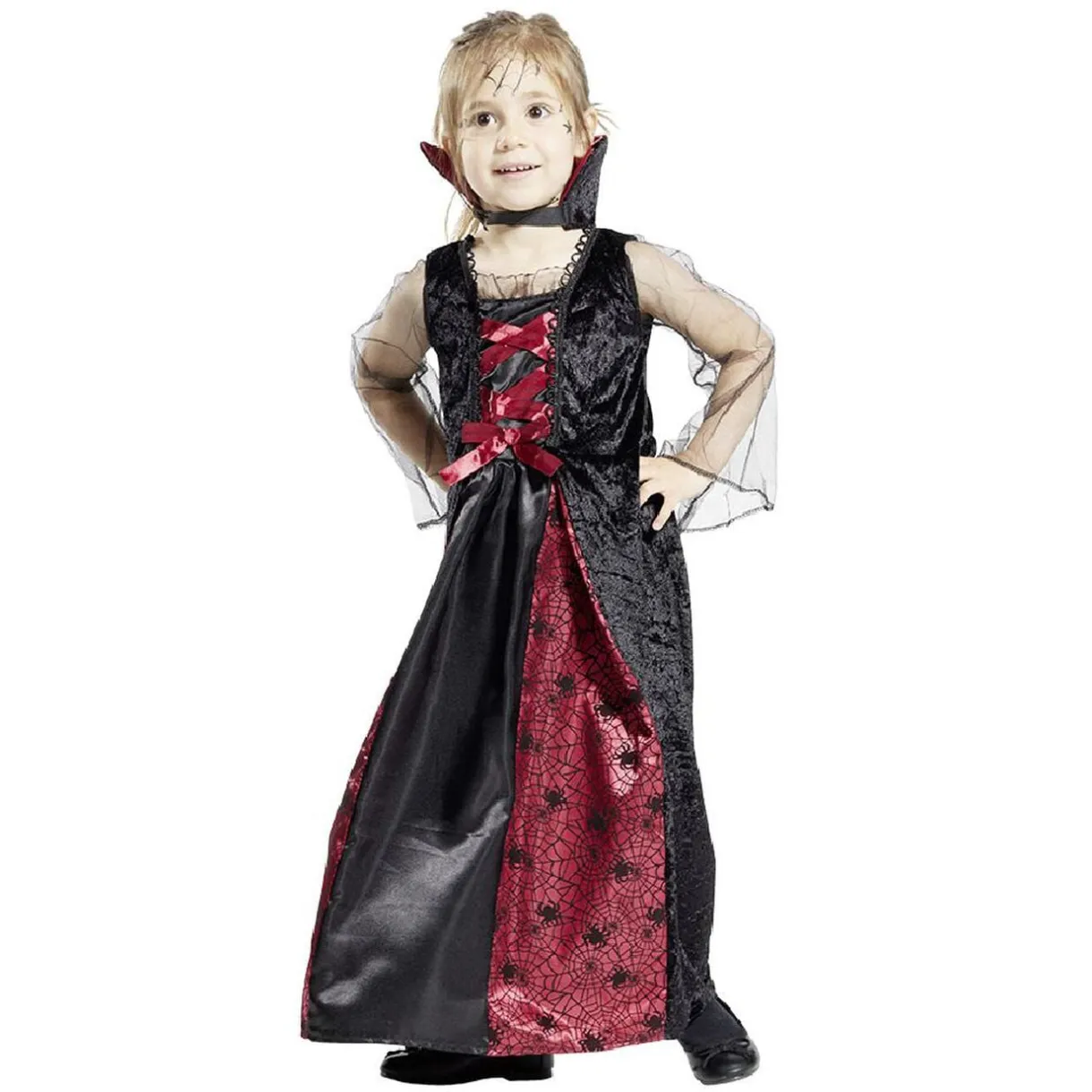 Déguisement enfant Halloween vampire robe noir et rouge 7/10ans < Gifi Best
