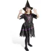Déguisement enfant Halloween sorcière robe chapeau 4/6ans