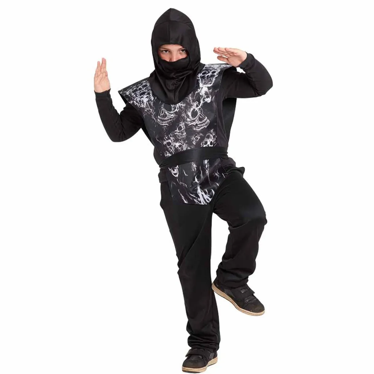 Déguisement enfant Halloween ninja imprimé crâne effet 3D 7/10 ans < Gifi Online