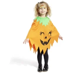 Déguisement enfant Halloween citrouille poncho orange - Taille unique < Gifi New