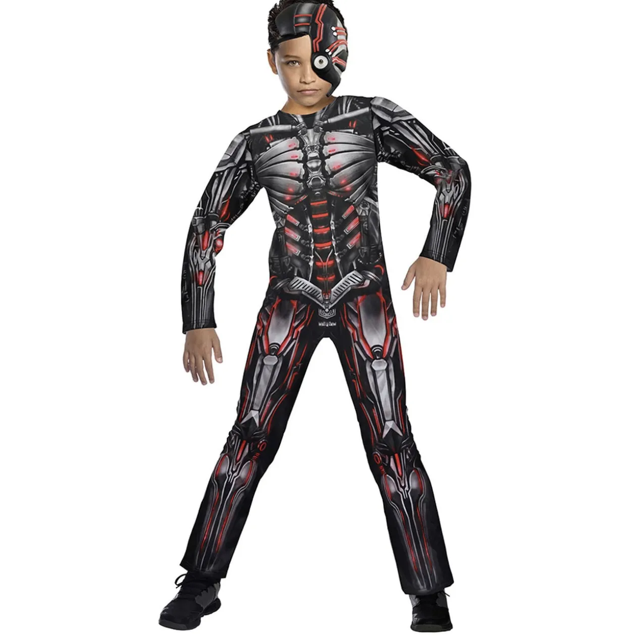 Déguisement enfant Halloween cyborg combinaison et masque 11/14ans