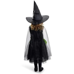 Déguisement enfant Halloween sorcière robe chapeau noir vert 7/10ans < Gifi New