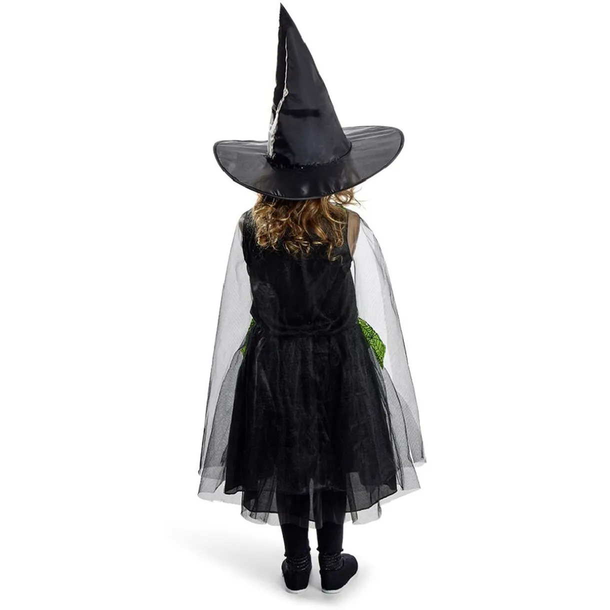 Déguisement enfant Halloween sorcière robe chapeau noir vert 11/14ans < Gifi Best