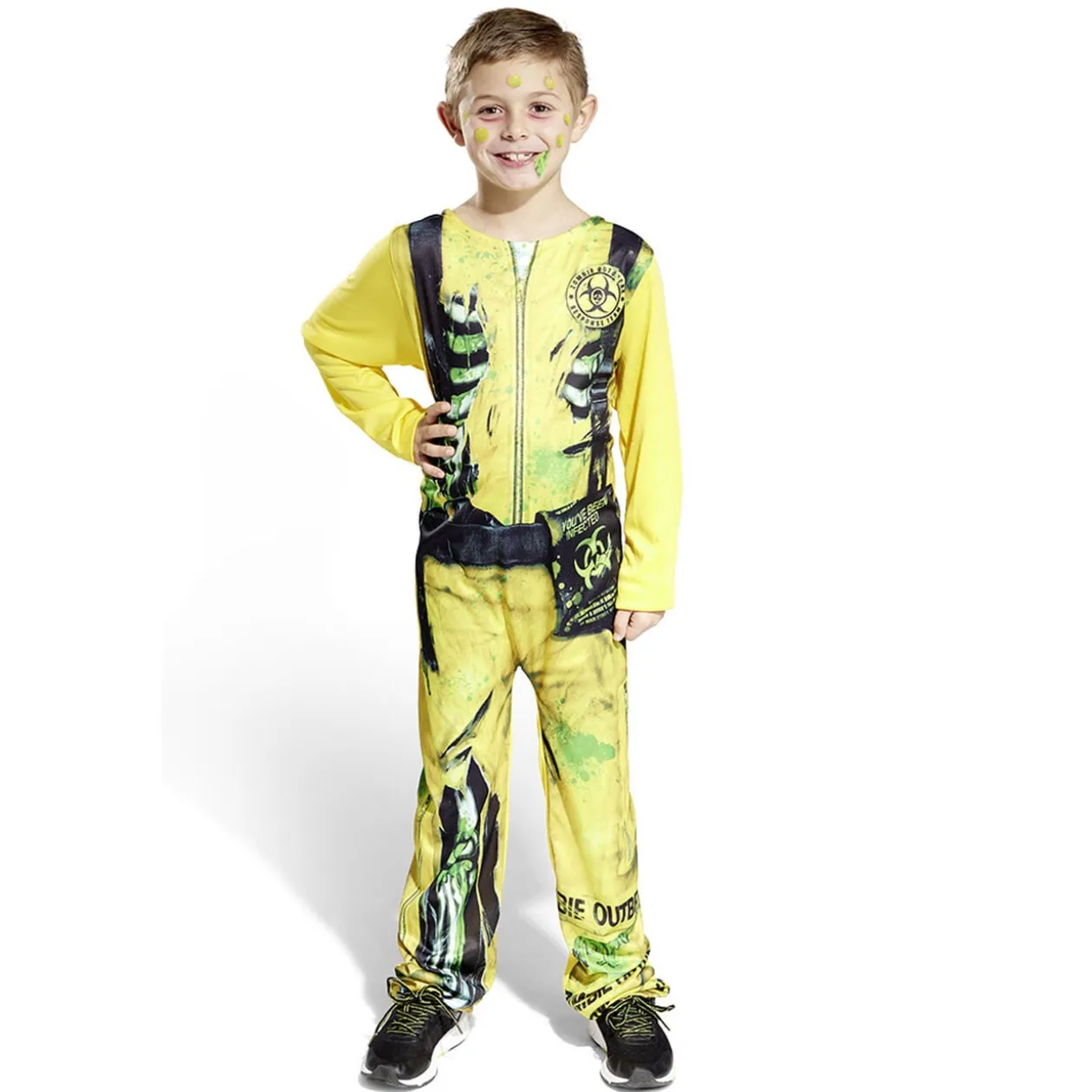 Déguisement enfant Halloween zombie radioactif 11/14 ans