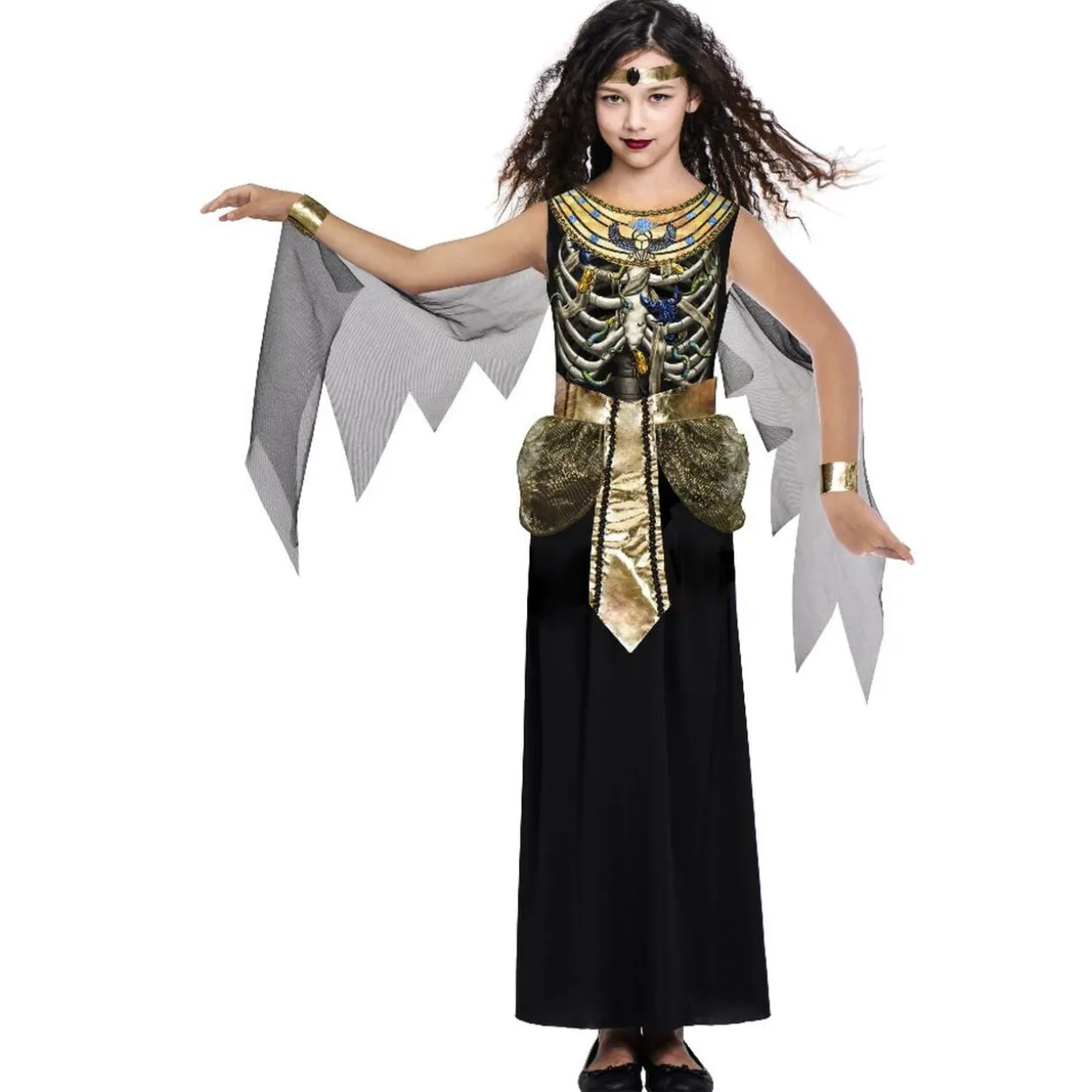 Déguisement enfant Halloween cléopâtre zombie 7/10 ans