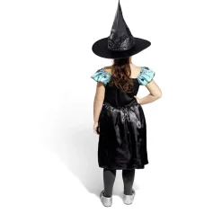 Déguisement enfant Halloween sorcière robe noir bleu violet 7/10 ans < Gifi New