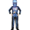 Déguisement enfant Halloween Game Over squelette noir et bleu 4/6 ans < Gifi Discount