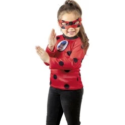 Déguisement enfant Lady Bug haut et masque 5/8 ans