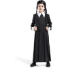 Déguisement enfant Mercredi Addams robe et col 7/10 ans