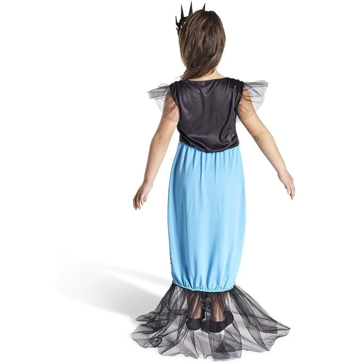 Déguisement enfant sirène robe et serre-tête noir et violet 4/6ans