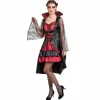 Déguisement femme vampire Halloween rouge noir taille L < Gifi Outlet