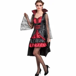 Déguisement femme vampire Halloween rouge noir taille L < Gifi Outlet