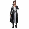 Déguisement fille Halloween vampire noir et blanc 7/10 ans