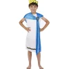 Déguisement garçon Dieu grec blanc et bleu 11/14 ans