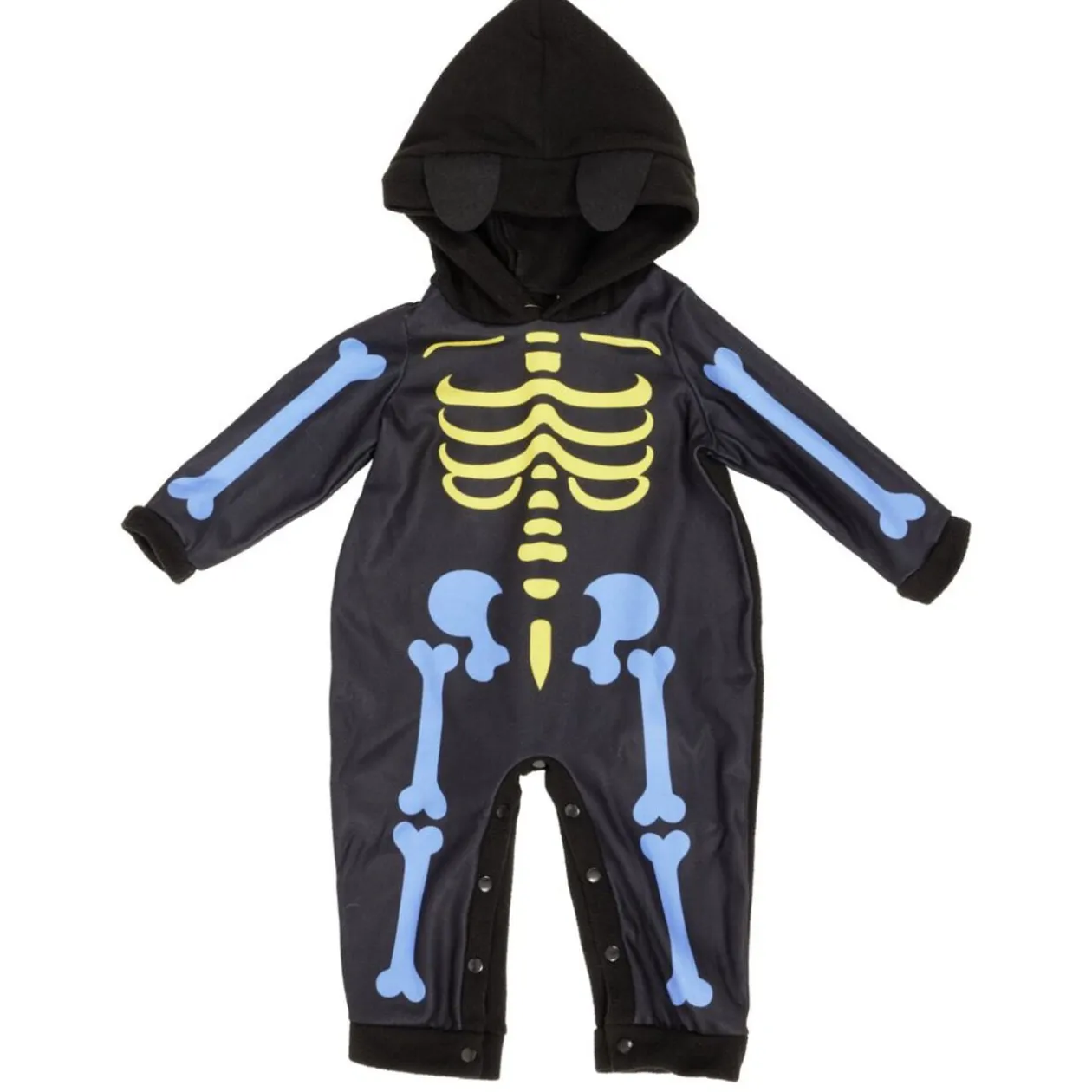 Déguisement Halloween bébé squelette mignon combinaison noire 6/12 mois
