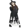 Déguisement Halloween enfant phosphorescent sorcière robe 7/10ans
