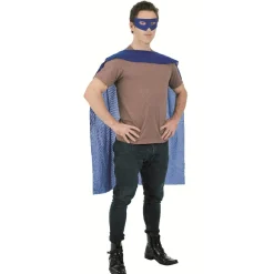 Déguisement homme Super héro cape et masque bleus < Gifi Sale