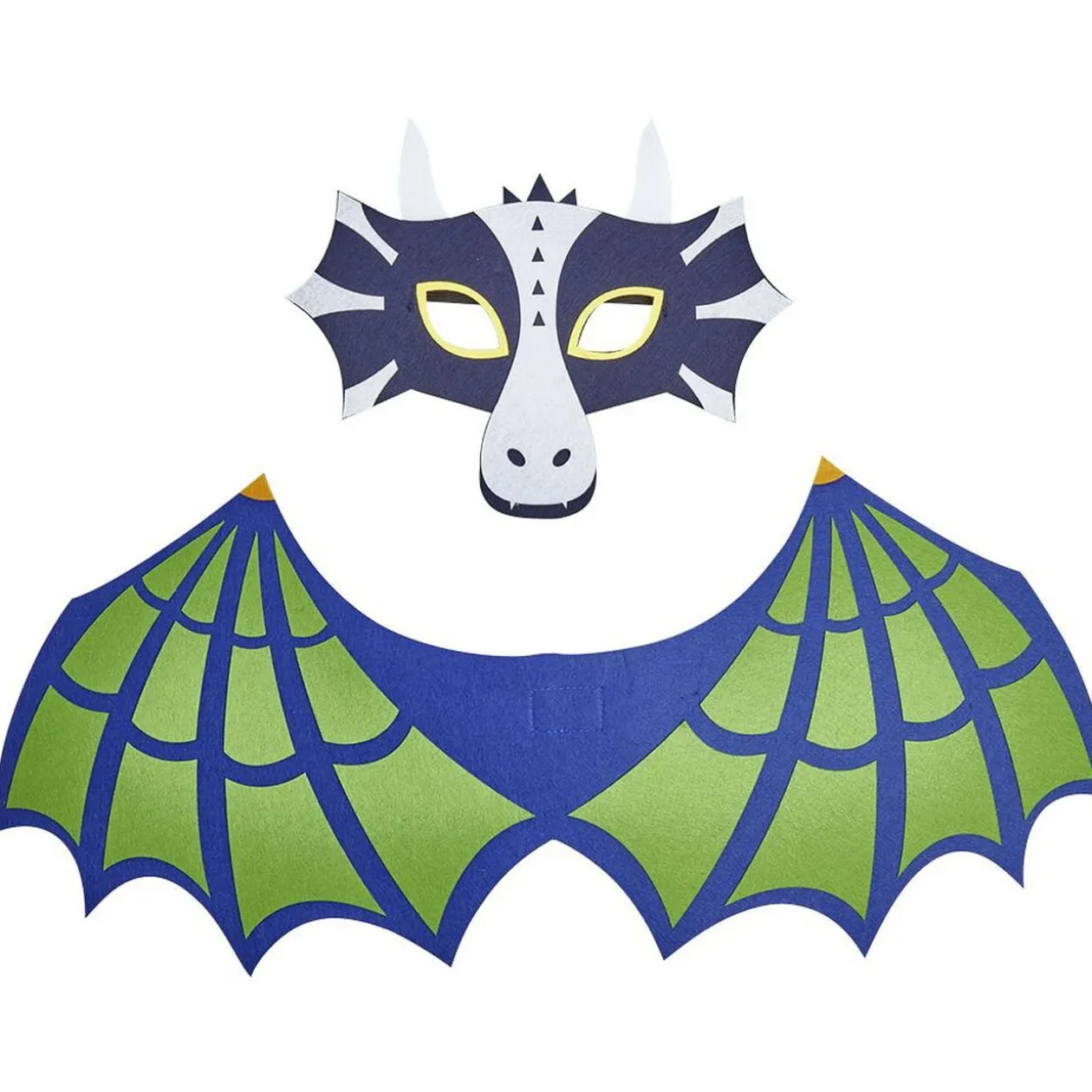 Déguisement masque et aile de dragon feutrine