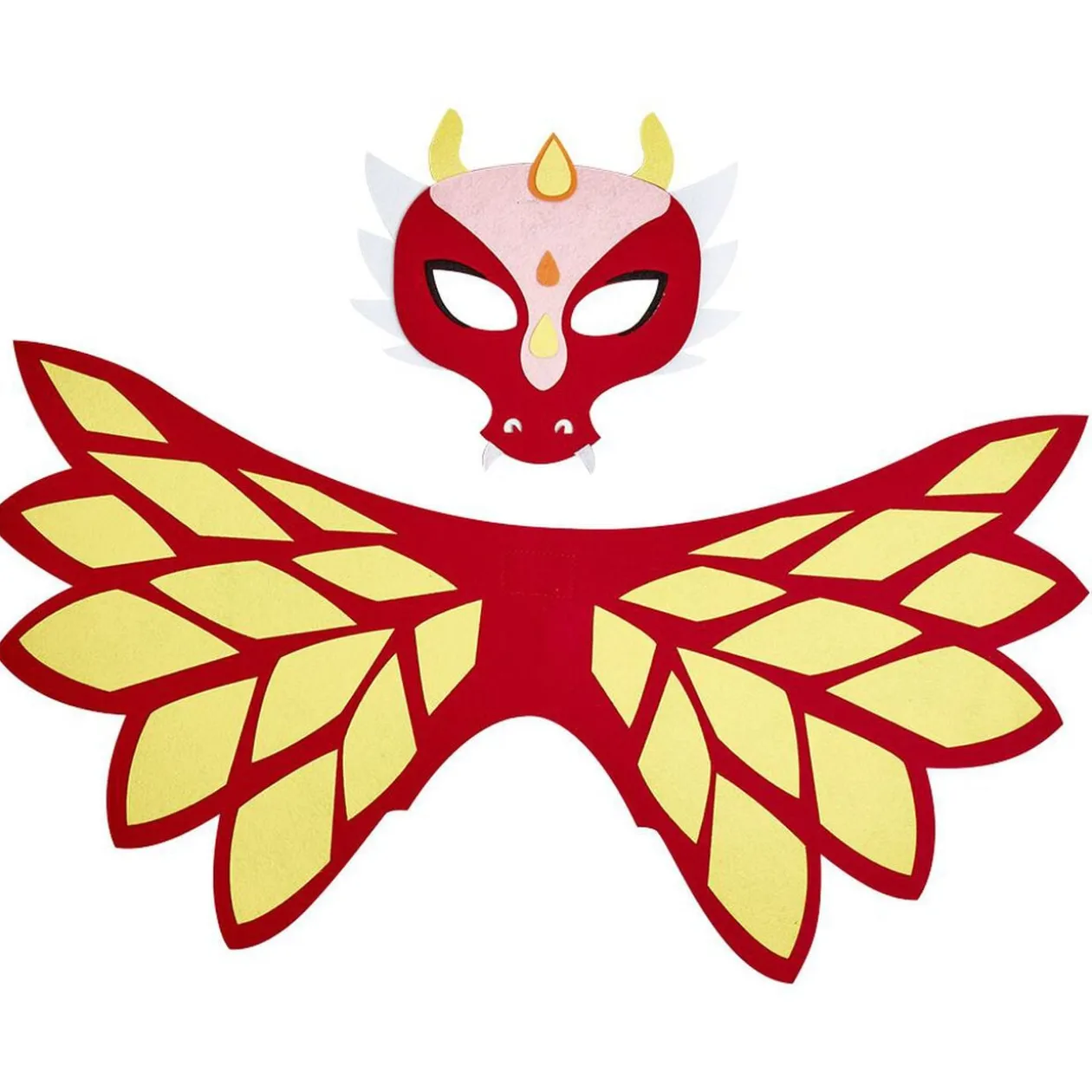 Déguisement masque et aile de dragon feutrine
