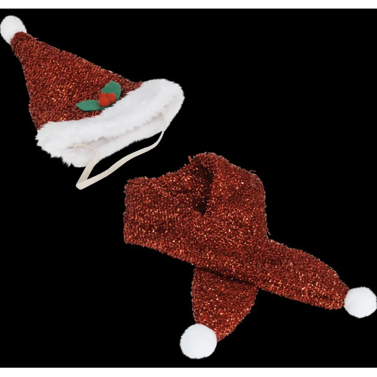Déguisement Noël bonnet et écharpe pour chien
