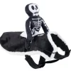 Déguisement pour chien squelette noir et blanc L/XL 40x55H2,5cm