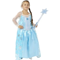 Déguisement Princesse des glaces robe bleu et argenté 4/6 ans < Gifi New