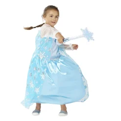 Déguisement Princesse des glaces robe bleu et argenté 7/10 ans < Gifi Sale