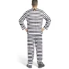 Déguisement prisonnier rayé noir blanc adulte - Taille L < Gifi New