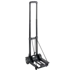 Diable compact pliant transport 50kg métal et plastique noir