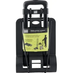 Diable compact pliant transport 50kg métal et plastique noir