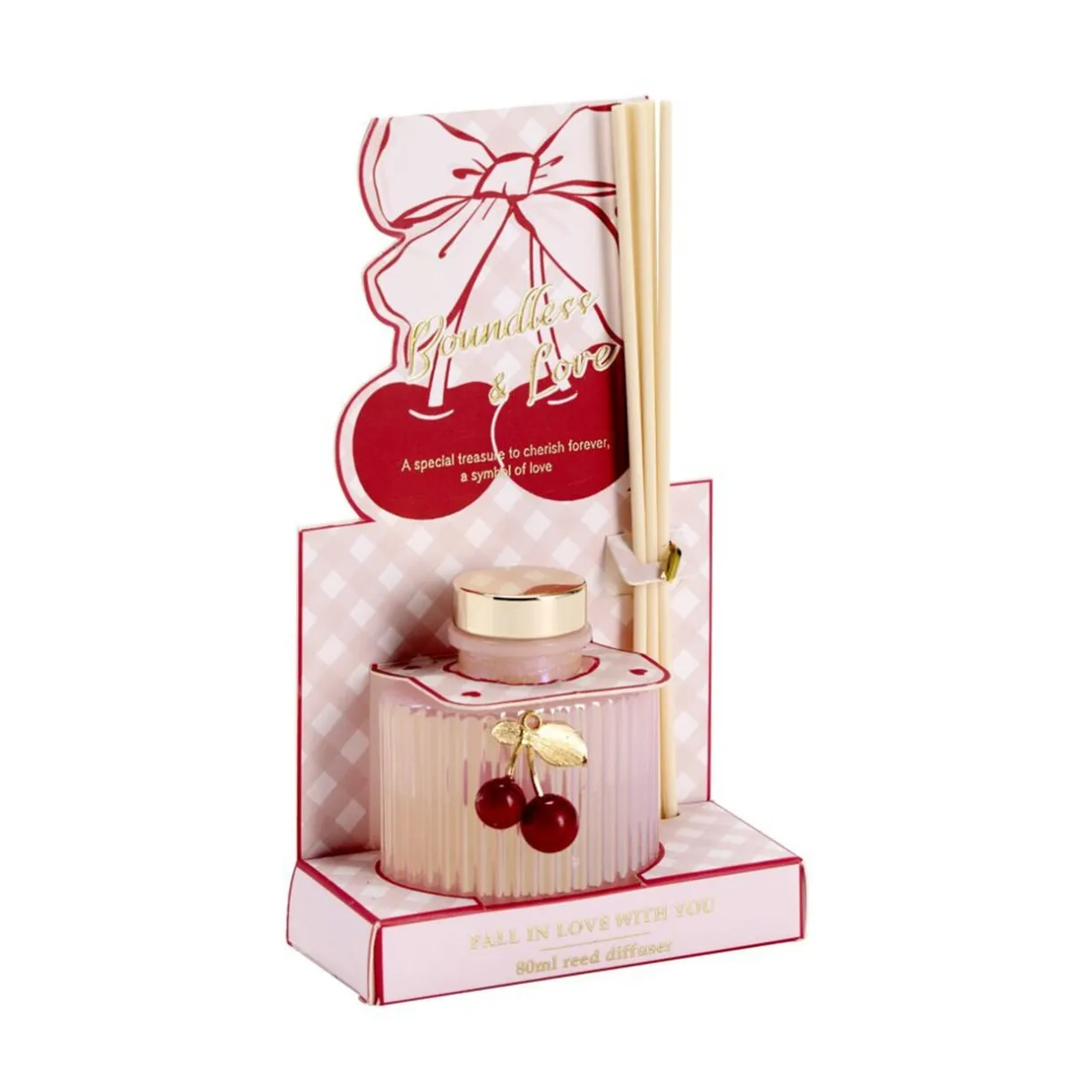 Diffuseur à bâtonnets 100ml verre coloré strié pampille cerises (2 modèles) < Gifi Clearance